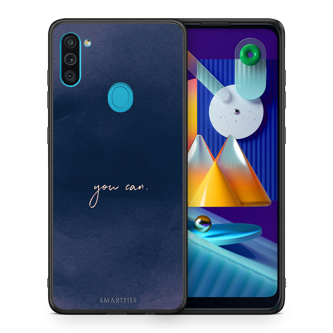 Θήκη Samsung A11/M11 You Can από τη Smartfits με σχέδιο στο πίσω μέρος και μαύρο περίβλημα | Samsung A11/M11 You Can case with colorful back and black bezels