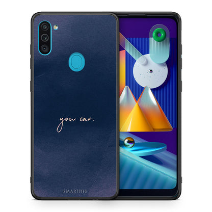 Θήκη Samsung A11/M11 You Can από τη Smartfits με σχέδιο στο πίσω μέρος και μαύρο περίβλημα | Samsung A11/M11 You Can case with colorful back and black bezels