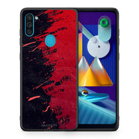 Thumbnail for Θήκη Αγίου Βαλεντίνου Samsung A11 / M11 Red Paint από τη Smartfits με σχέδιο στο πίσω μέρος και μαύρο περίβλημα | Samsung A11 / M11 Red Paint case with colorful back and black bezels
