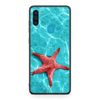 Thumbnail for Samsung A11 / M11 Red Starfish Θήκη από τη Smartfits με σχέδιο στο πίσω μέρος και μαύρο περίβλημα | Smartphone case with colorful back and black bezels by Smartfits
