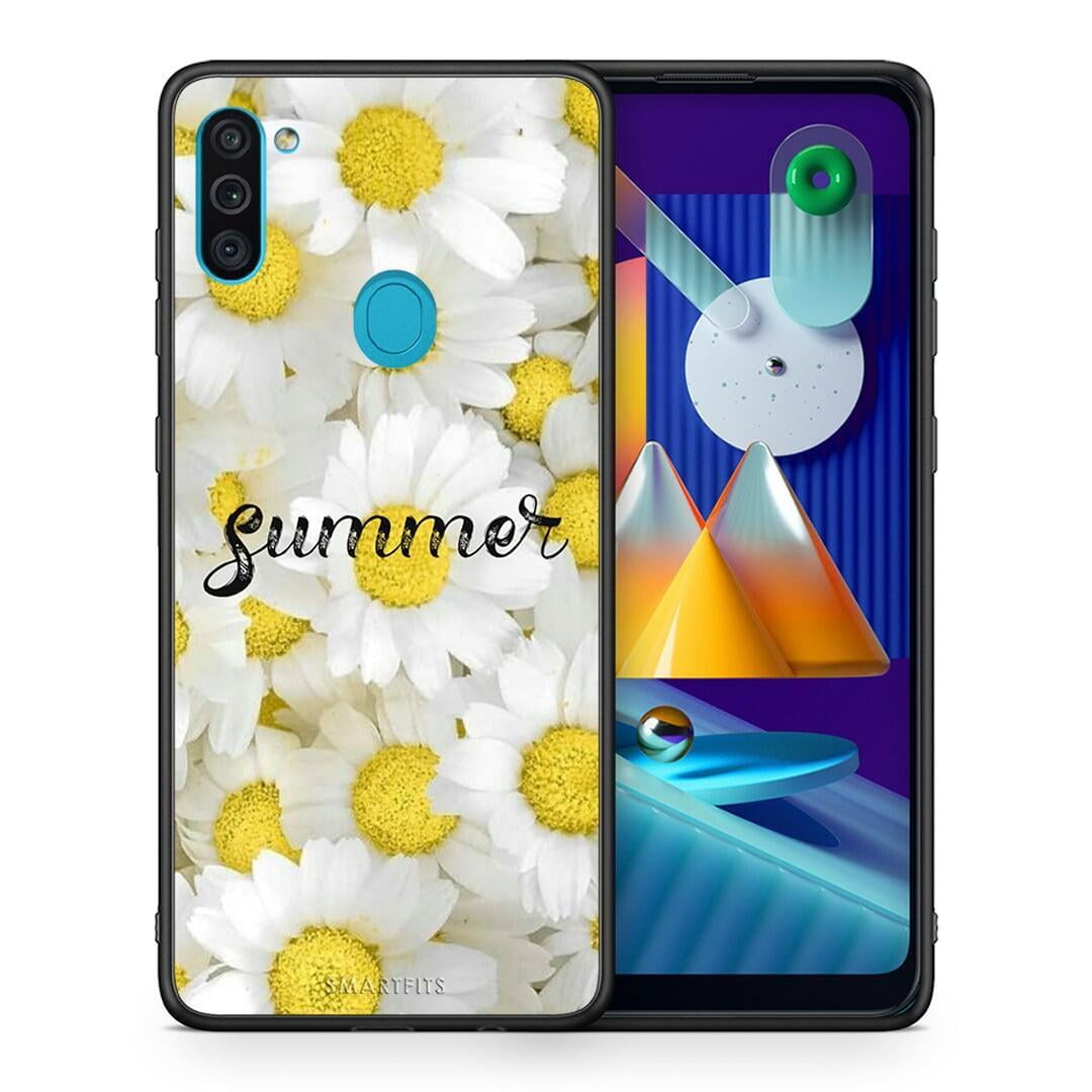 Θήκη Samsung A11 / M11 Summer Daisies από τη Smartfits με σχέδιο στο πίσω μέρος και μαύρο περίβλημα | Samsung A11 / M11 Summer Daisies case with colorful back and black bezels