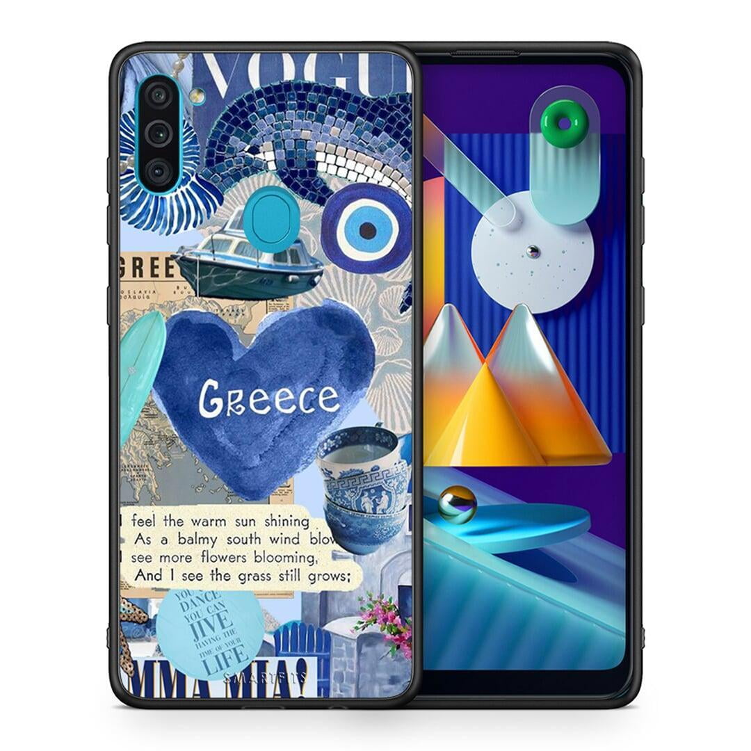 Θήκη Samsung A11 / M11 Summer In Greece από τη Smartfits με σχέδιο στο πίσω μέρος και μαύρο περίβλημα | Samsung A11 / M11 Summer In Greece case with colorful back and black bezels