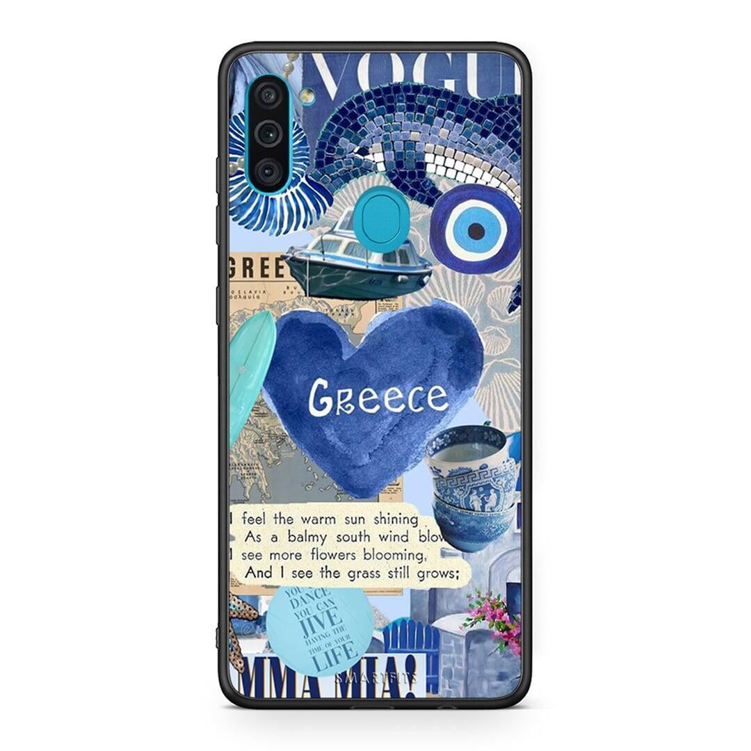 Samsung A11 / M11 Summer In Greece Θήκη από τη Smartfits με σχέδιο στο πίσω μέρος και μαύρο περίβλημα | Smartphone case with colorful back and black bezels by Smartfits