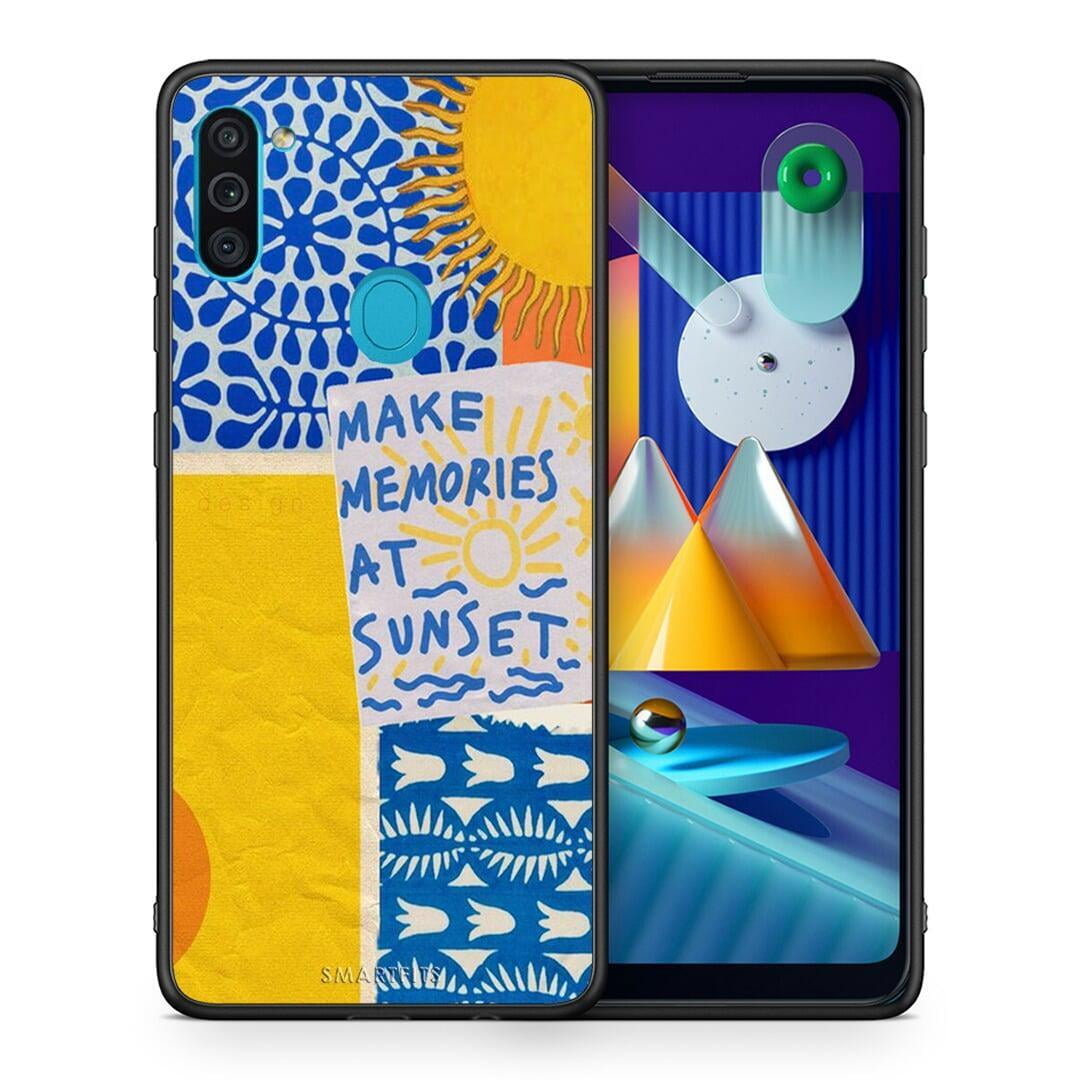 Θήκη Samsung A11 / M11 Sunset Memories από τη Smartfits με σχέδιο στο πίσω μέρος και μαύρο περίβλημα | Samsung A11 / M11 Sunset Memories case with colorful back and black bezels