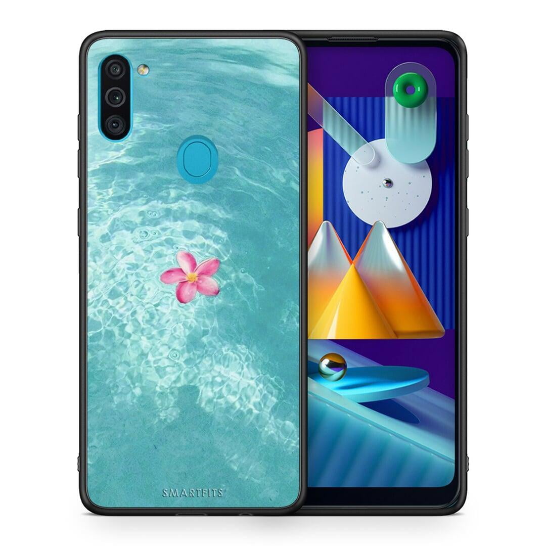 Θήκη Samsung A11 / M11 Water Flower από τη Smartfits με σχέδιο στο πίσω μέρος και μαύρο περίβλημα | Samsung A11 / M11 Water Flower case with colorful back and black bezels