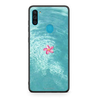 Thumbnail for Samsung A11 / M11 Water Flower Θήκη από τη Smartfits με σχέδιο στο πίσω μέρος και μαύρο περίβλημα | Smartphone case with colorful back and black bezels by Smartfits