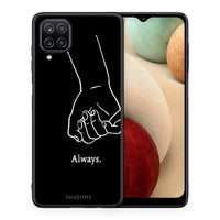 Thumbnail for Θήκη Αγίου Βαλεντίνου Samsung A12 Always & Forever 1 από τη Smartfits με σχέδιο στο πίσω μέρος και μαύρο περίβλημα | Samsung A12 Always & Forever 1 case with colorful back and black bezels