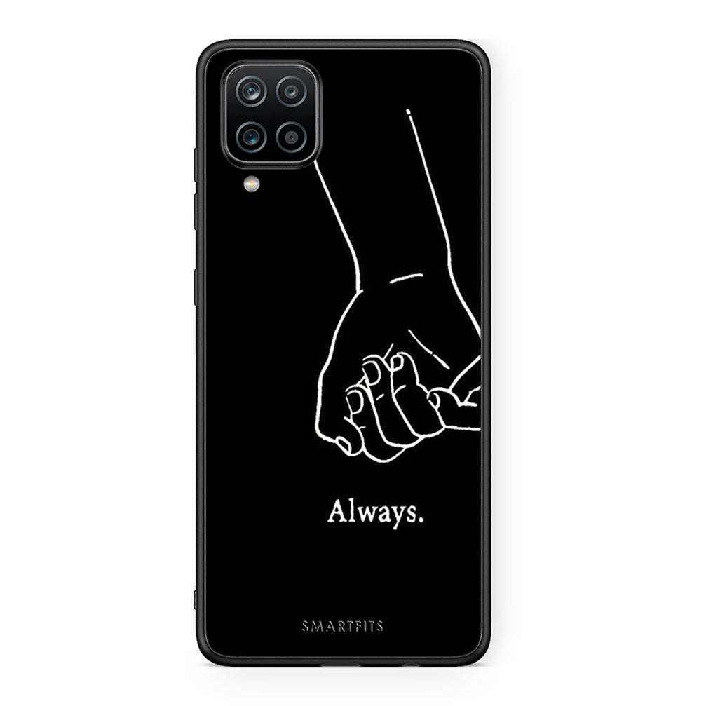 Samsung A12 Always & Forever 1 Θήκη Αγίου Βαλεντίνου από τη Smartfits με σχέδιο στο πίσω μέρος και μαύρο περίβλημα | Smartphone case with colorful back and black bezels by Smartfits