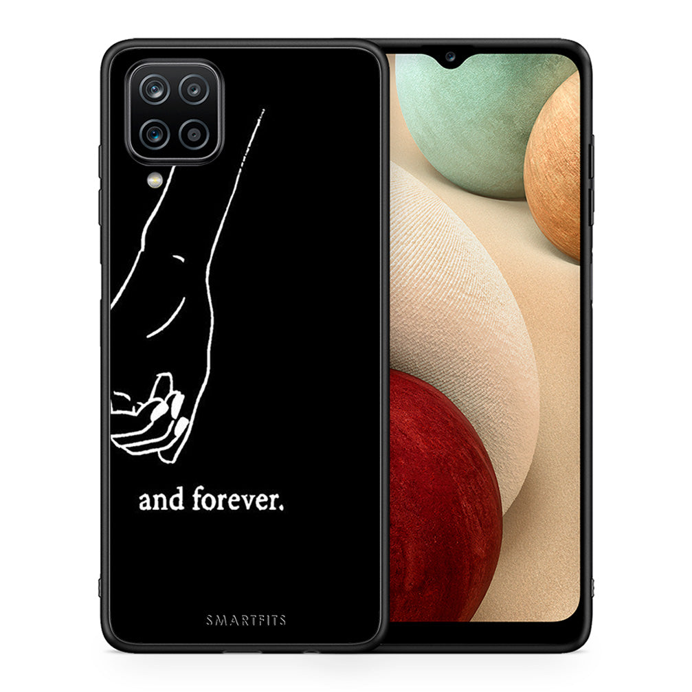 Θήκη Αγίου Βαλεντίνου Samsung A12 Always & Forever 2 από τη Smartfits με σχέδιο στο πίσω μέρος και μαύρο περίβλημα | Samsung A12 Always & Forever 2 case with colorful back and black bezels