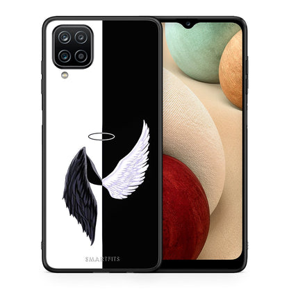 Θήκη Samsung A12 Angels Demons από τη Smartfits με σχέδιο στο πίσω μέρος και μαύρο περίβλημα | Samsung A12 Angels Demons case with colorful back and black bezels