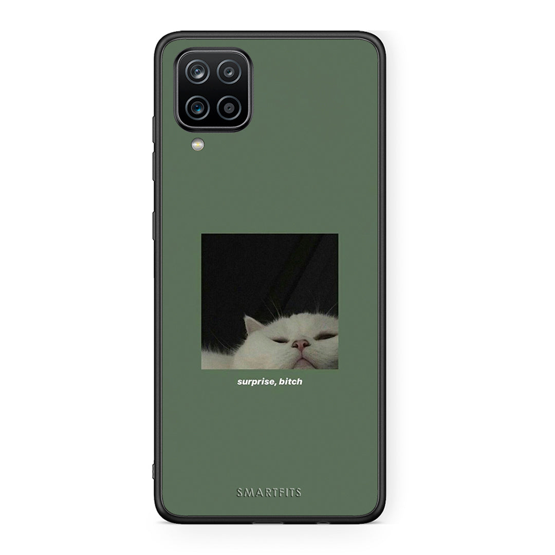 Samsung A12 Bitch Surprise θήκη από τη Smartfits με σχέδιο στο πίσω μέρος και μαύρο περίβλημα | Smartphone case with colorful back and black bezels by Smartfits