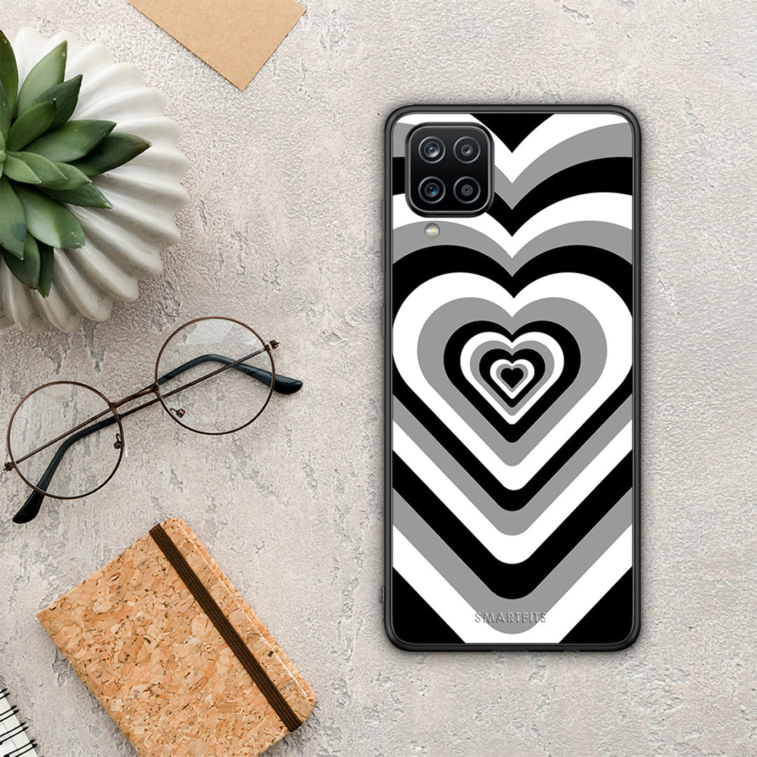 Black Hearts - Samsung Galaxy A12 θήκη