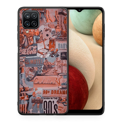 Θήκη Samsung A12 Born In 90s από τη Smartfits με σχέδιο στο πίσω μέρος και μαύρο περίβλημα | Samsung A12 Born In 90s case with colorful back and black bezels