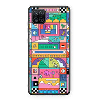 Thumbnail for Samsung A12 Bubbles Soap θήκη από τη Smartfits με σχέδιο στο πίσω μέρος και μαύρο περίβλημα | Smartphone case with colorful back and black bezels by Smartfits
