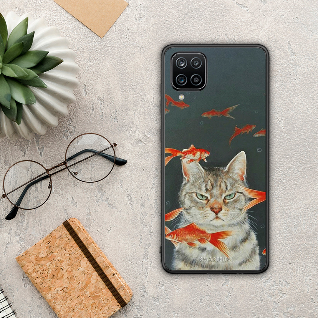 Cat Goldfish - Samsung Galaxy A12 θήκη