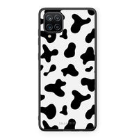 Thumbnail for Samsung A12 Cow Print θήκη από τη Smartfits με σχέδιο στο πίσω μέρος και μαύρο περίβλημα | Smartphone case with colorful back and black bezels by Smartfits