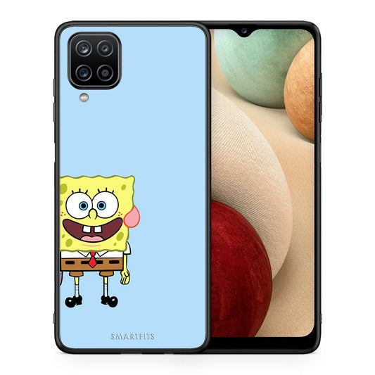 Θήκη Samsung A12 Friends Bob από τη Smartfits με σχέδιο στο πίσω μέρος και μαύρο περίβλημα | Samsung A12 Friends Bob case with colorful back and black bezels