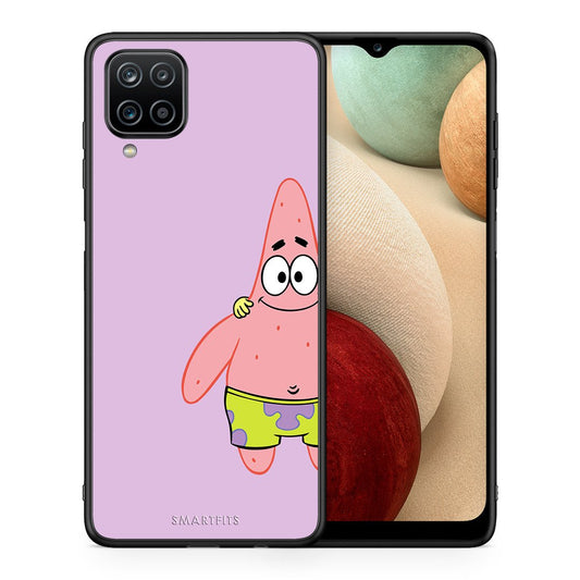 Θήκη Samsung A12  Friends Patrick από τη Smartfits με σχέδιο στο πίσω μέρος και μαύρο περίβλημα | Samsung A12  Friends Patrick case with colorful back and black bezels