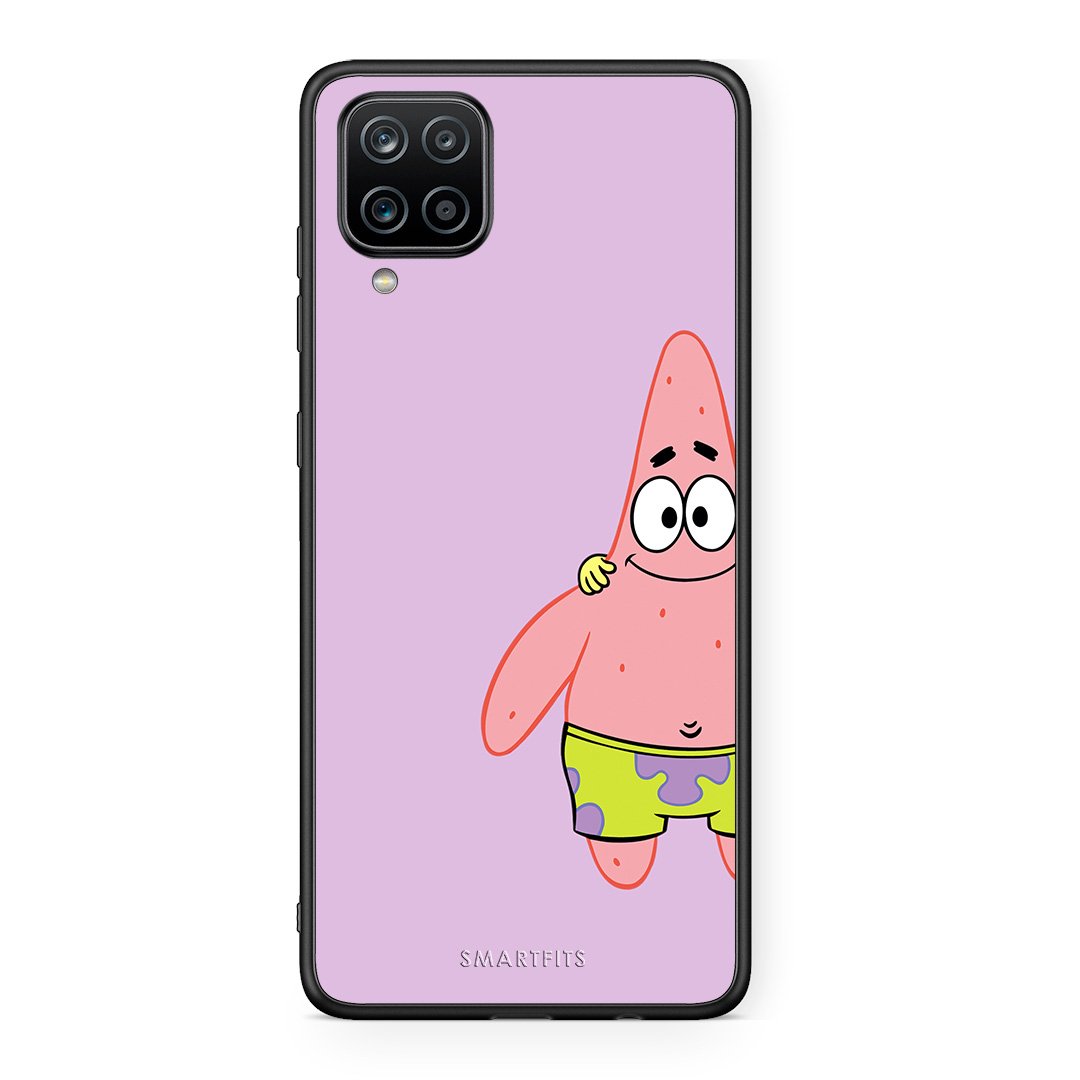 Samsung A12  Friends Patrick θήκη από τη Smartfits με σχέδιο στο πίσω μέρος και μαύρο περίβλημα | Smartphone case with colorful back and black bezels by Smartfits