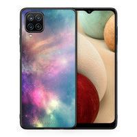 Thumbnail for Θήκη Samsung A12 Rainbow Galaxy από τη Smartfits με σχέδιο στο πίσω μέρος και μαύρο περίβλημα | Samsung A12 Rainbow Galaxy case with colorful back and black bezels