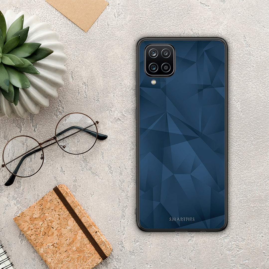 Geometric Blue Abstract - Samsung Galaxy A12 θήκη