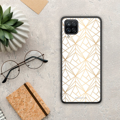 Geometric Luxury White - Samsung Galaxy A12 θήκη