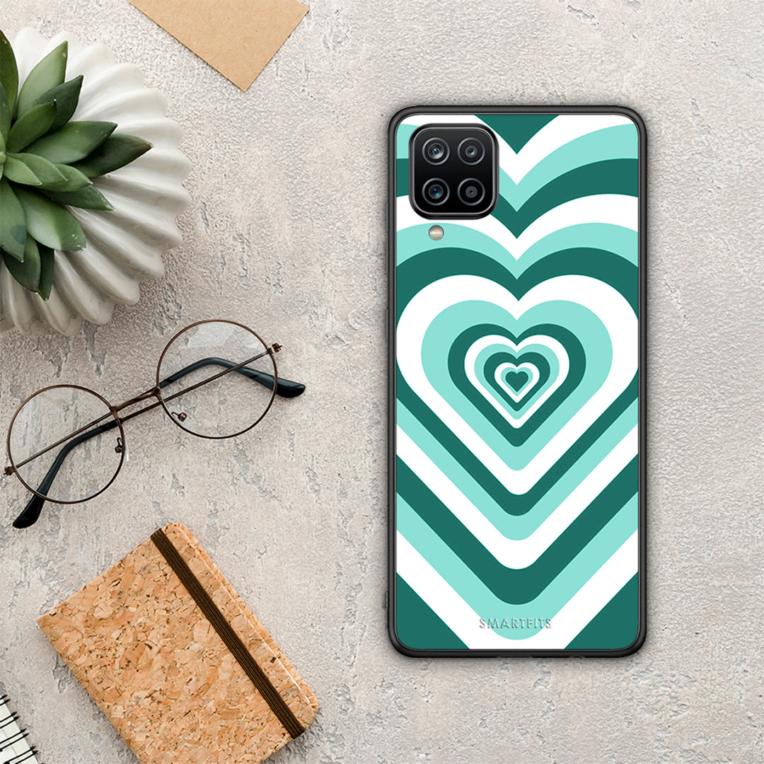 Green Hearts - Samsung Galaxy A12 θήκη