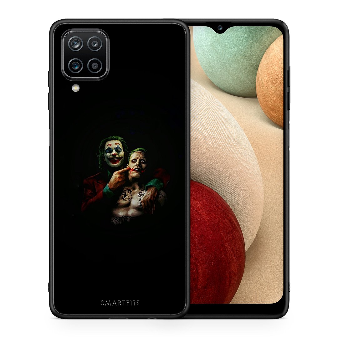 Θήκη Samsung A12 Clown Hero από τη Smartfits με σχέδιο στο πίσω μέρος και μαύρο περίβλημα | Samsung A12 Clown Hero case with colorful back and black bezels