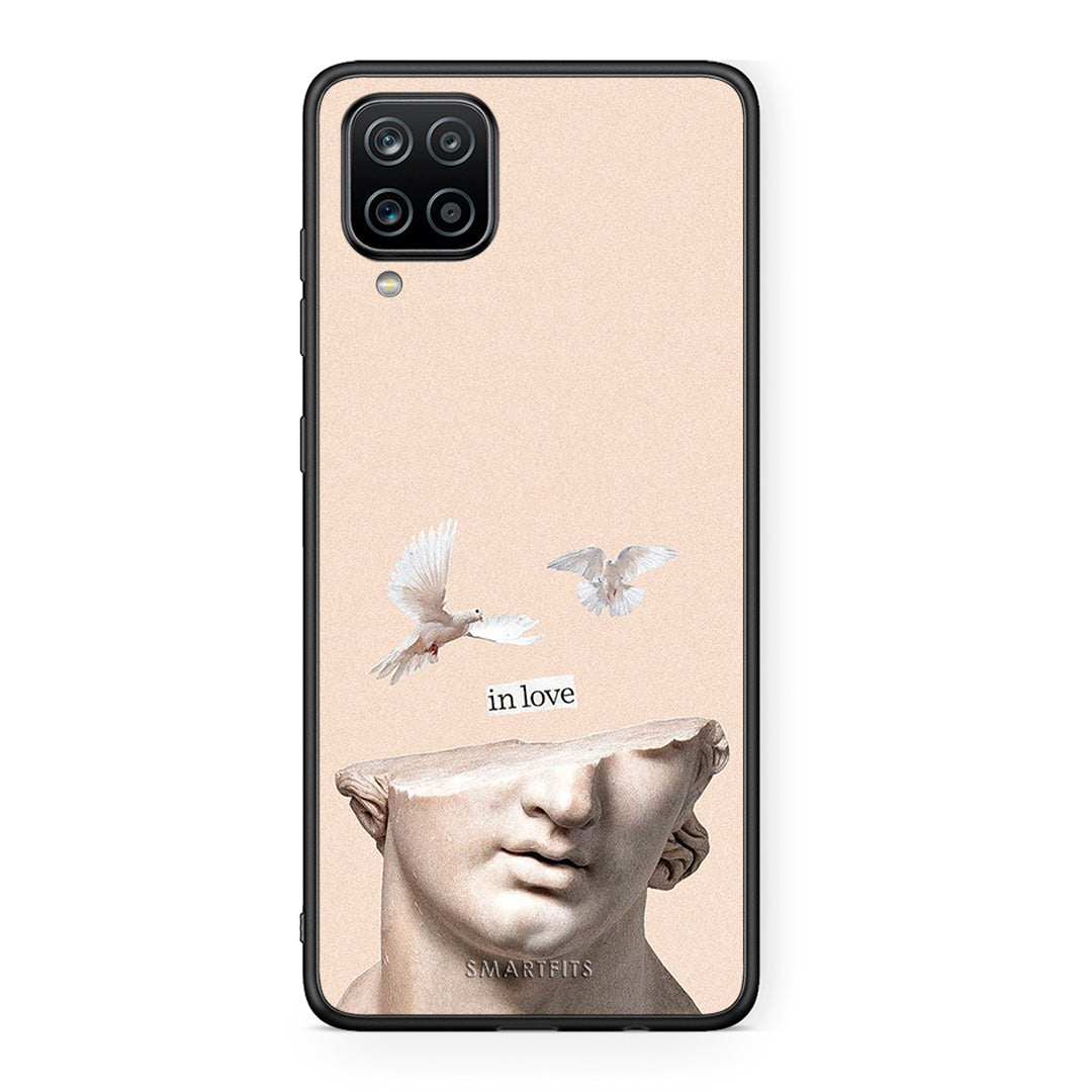 Samsung A12 In Love θήκη από τη Smartfits με σχέδιο στο πίσω μέρος και μαύρο περίβλημα | Smartphone case with colorful back and black bezels by Smartfits