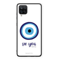Thumbnail for Samsung A12 Karma Says θήκη από τη Smartfits με σχέδιο στο πίσω μέρος και μαύρο περίβλημα | Smartphone case with colorful back and black bezels by Smartfits
