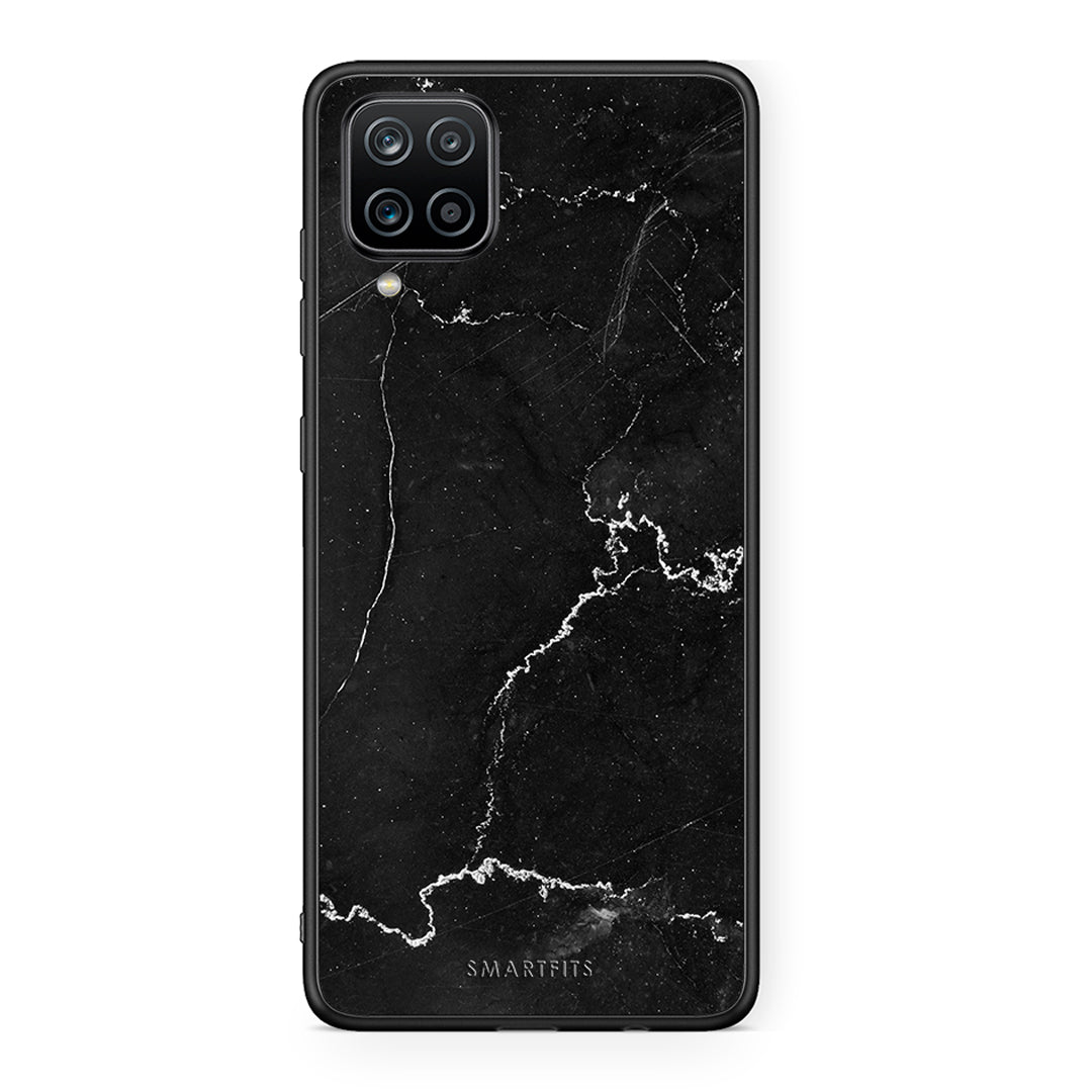 Samsung A12 Marble Black θήκη από τη Smartfits με σχέδιο στο πίσω μέρος και μαύρο περίβλημα | Smartphone case with colorful back and black bezels by Smartfits