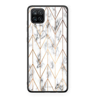 Thumbnail for 44 - Samsung A12 Gold Geometric Marble case, cover, bumper