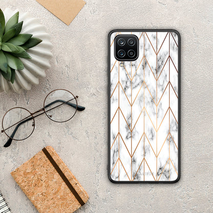 Marble Gold Geometric - Samsung Galaxy A12 θήκη