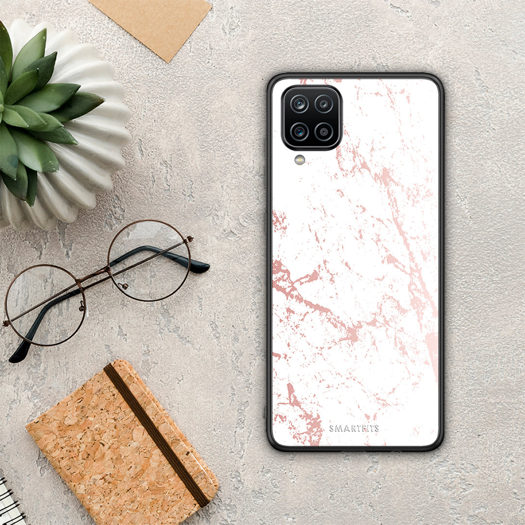 Marble Pink Splash - Samsung Galaxy A12 θήκη