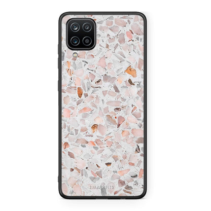 Samsung A12 Marble Terrazzo θήκη από τη Smartfits με σχέδιο στο πίσω μέρος και μαύρο περίβλημα | Smartphone case with colorful back and black bezels by Smartfits