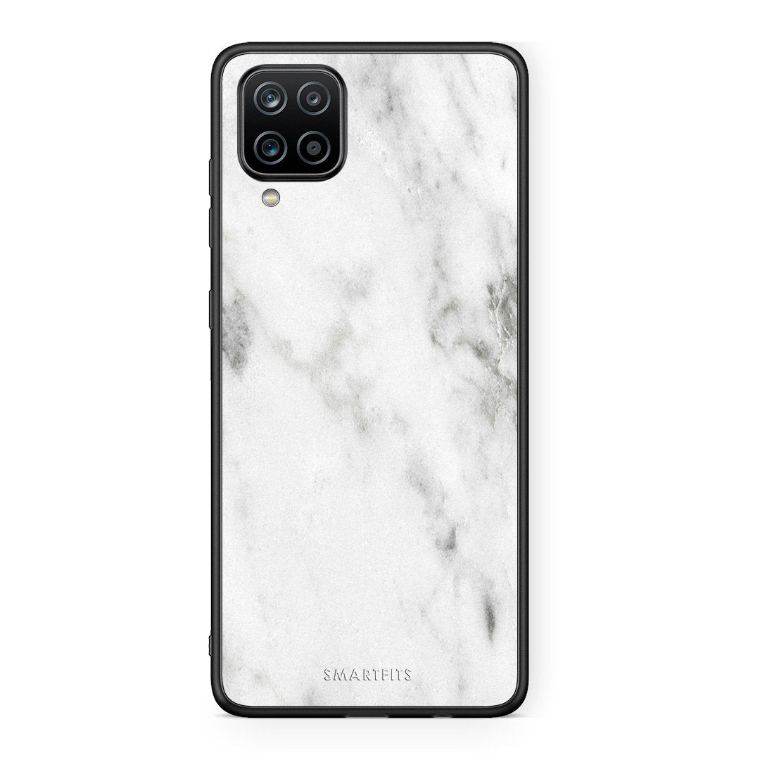 2 - Samsung A12 White marble case, cover, bumper