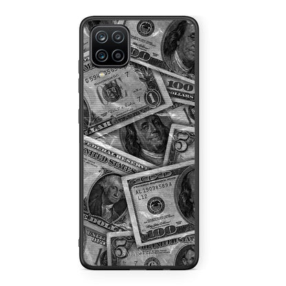 Samsung A12 Money Dollars θήκη από τη Smartfits με σχέδιο στο πίσω μέρος και μαύρο περίβλημα | Smartphone case with colorful back and black bezels by Smartfits