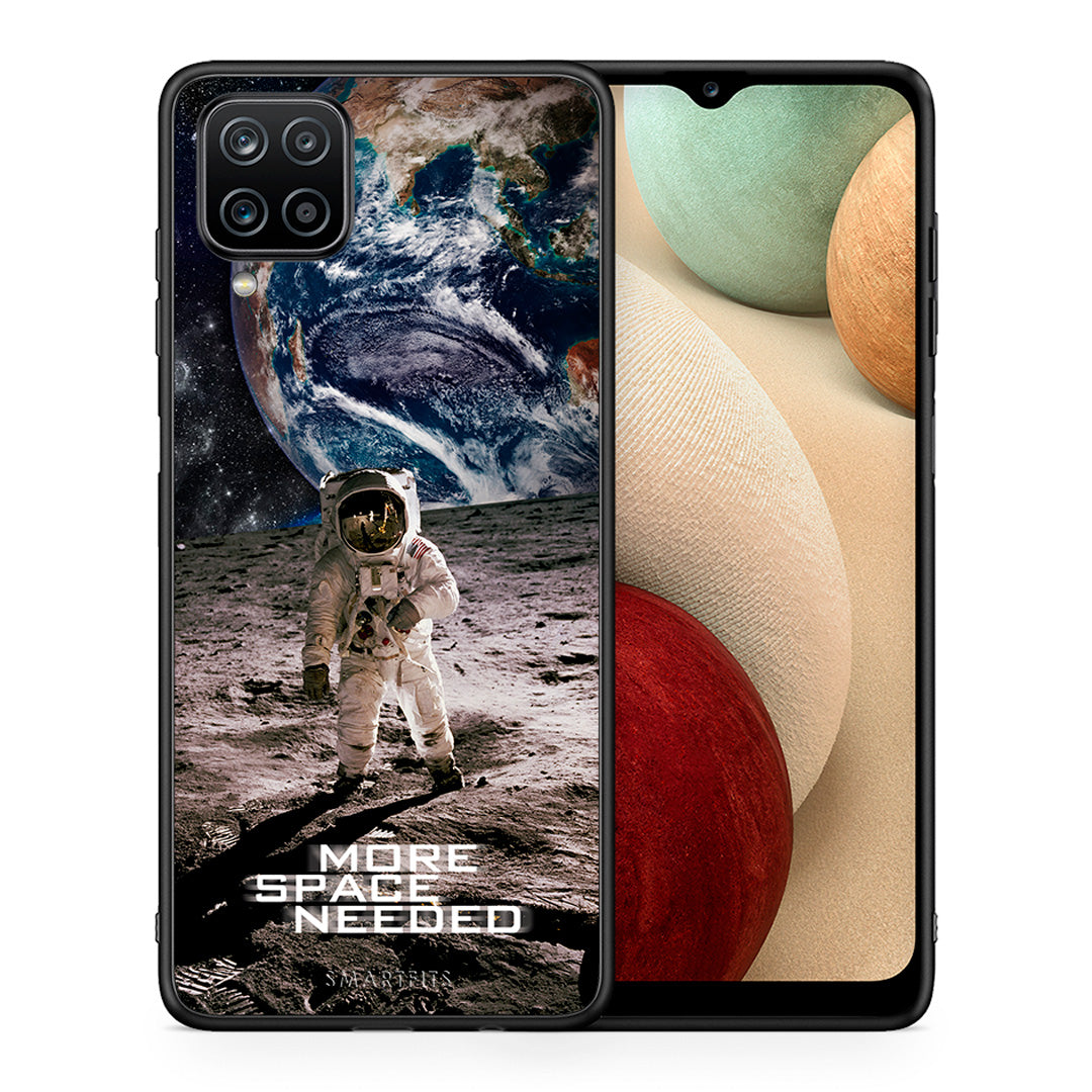 Θήκη Samsung A12 More Space από τη Smartfits με σχέδιο στο πίσω μέρος και μαύρο περίβλημα | Samsung A12 More Space case with colorful back and black bezels