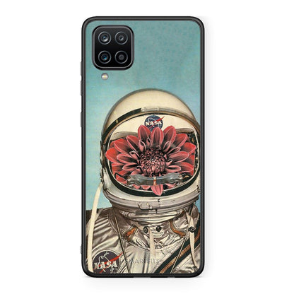 Samsung A12 Nasa Bloom θήκη από τη Smartfits με σχέδιο στο πίσω μέρος και μαύρο περίβλημα | Smartphone case with colorful back and black bezels by Smartfits