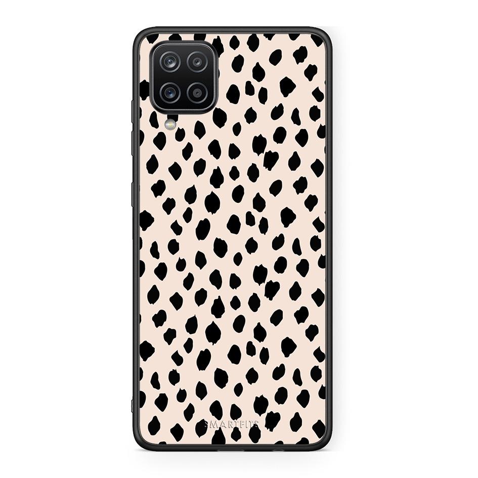Samsung A12 New Polka Dots θήκη από τη Smartfits με σχέδιο στο πίσω μέρος και μαύρο περίβλημα | Smartphone case with colorful back and black bezels by Smartfits