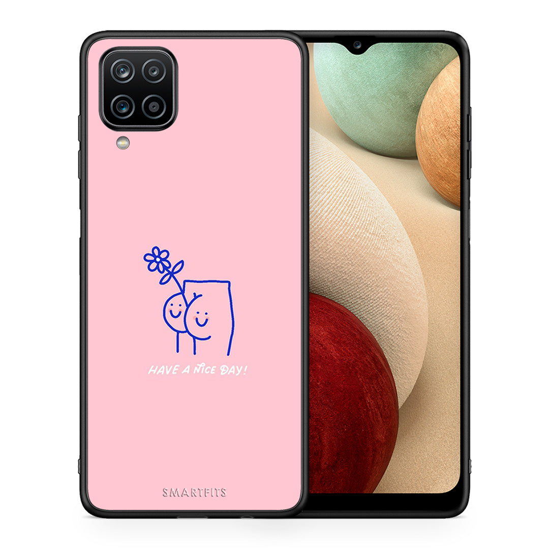 Θήκη Samsung A12 Nice Day από τη Smartfits με σχέδιο στο πίσω μέρος και μαύρο περίβλημα | Samsung A12 Nice Day case with colorful back and black bezels