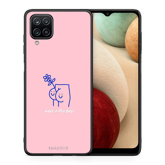 Θήκη Samsung A12 Nice Day από τη Smartfits με σχέδιο στο πίσω μέρος και μαύρο περίβλημα | Samsung A12 Nice Day case with colorful back and black bezels