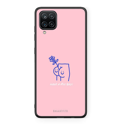 Samsung A12 Nice Day θήκη από τη Smartfits με σχέδιο στο πίσω μέρος και μαύρο περίβλημα | Smartphone case with colorful back and black bezels by Smartfits