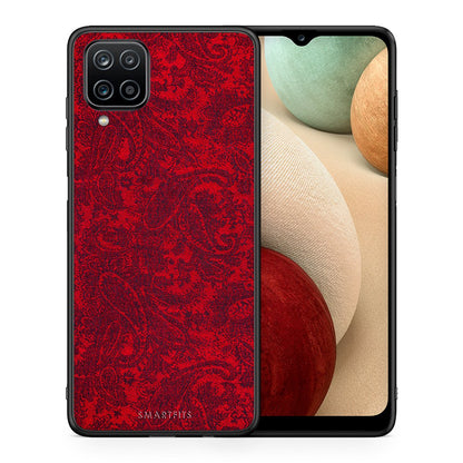 Θήκη Samsung A12 Paisley Cashmere από τη Smartfits με σχέδιο στο πίσω μέρος και μαύρο περίβλημα | Samsung A12 Paisley Cashmere case with colorful back and black bezels