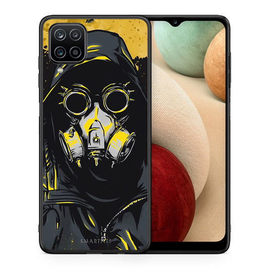 Θήκη Samsung A12 Mask PopArt από τη Smartfits με σχέδιο στο πίσω μέρος και μαύρο περίβλημα | Samsung A12 Mask PopArt case with colorful back and black bezels