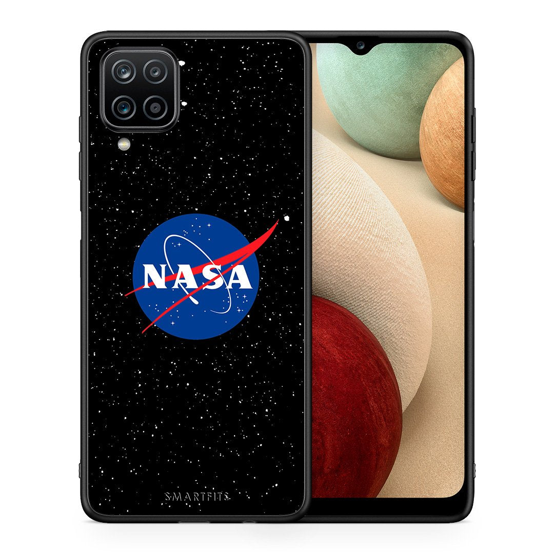 Θήκη Samsung A12 NASA PopArt από τη Smartfits με σχέδιο στο πίσω μέρος και μαύρο περίβλημα | Samsung A12 NASA PopArt case with colorful back and black bezels