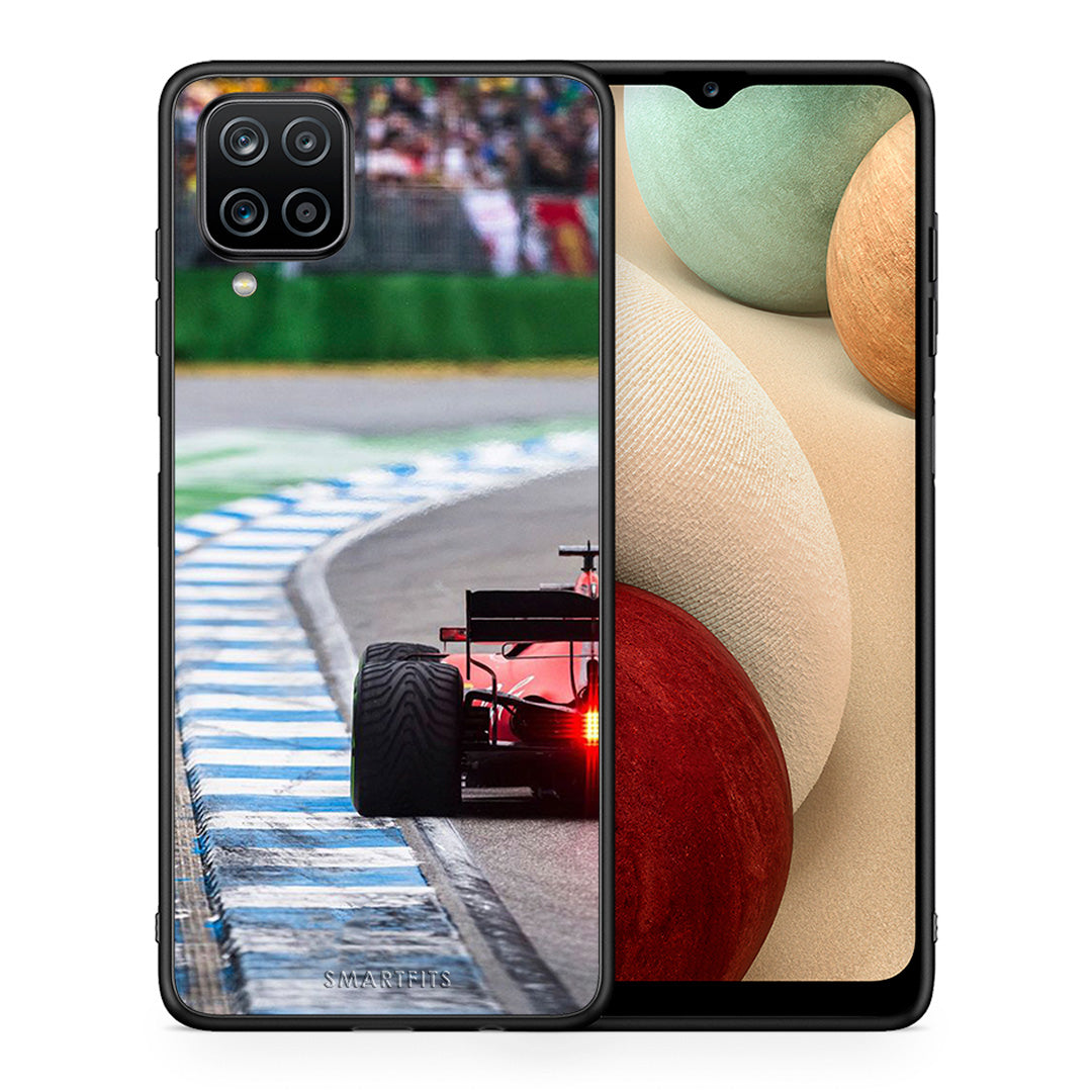Θήκη Samsung A12 Racing Vibes από τη Smartfits με σχέδιο στο πίσω μέρος και μαύρο περίβλημα | Samsung A12 Racing Vibes case with colorful back and black bezels