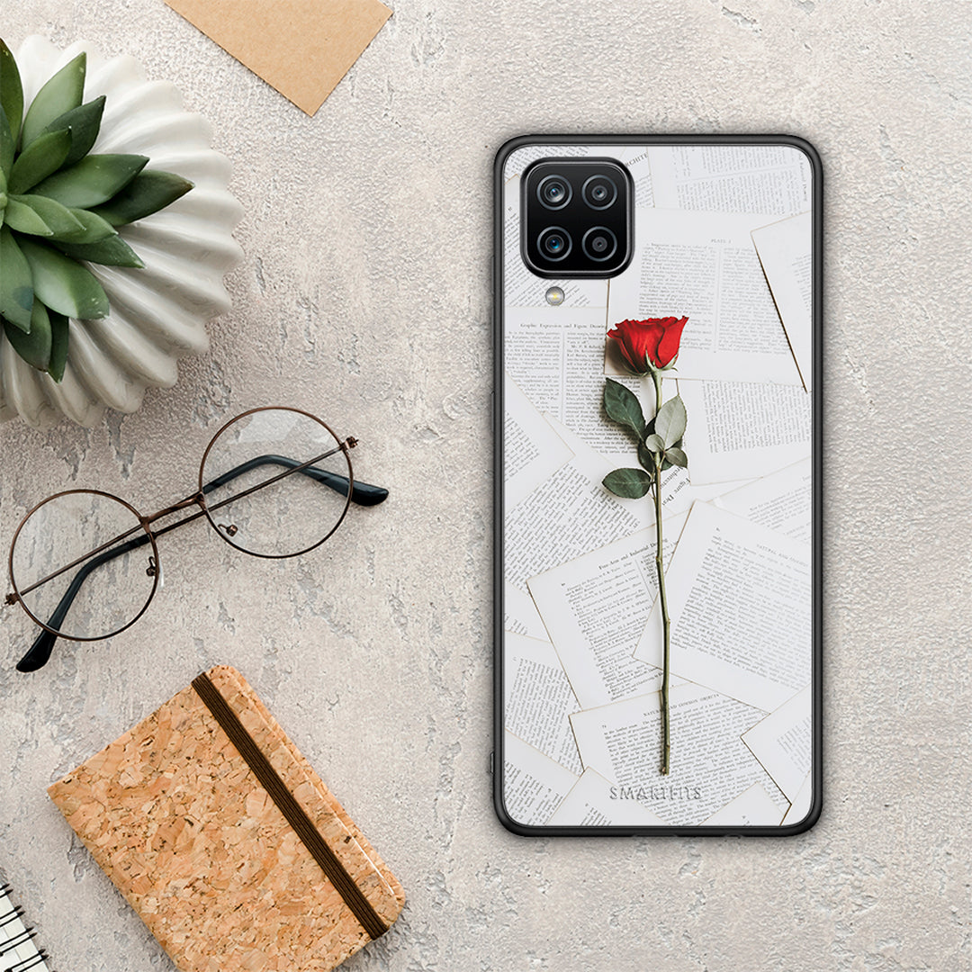 Red Rose - Samsung Galaxy A12 θήκη