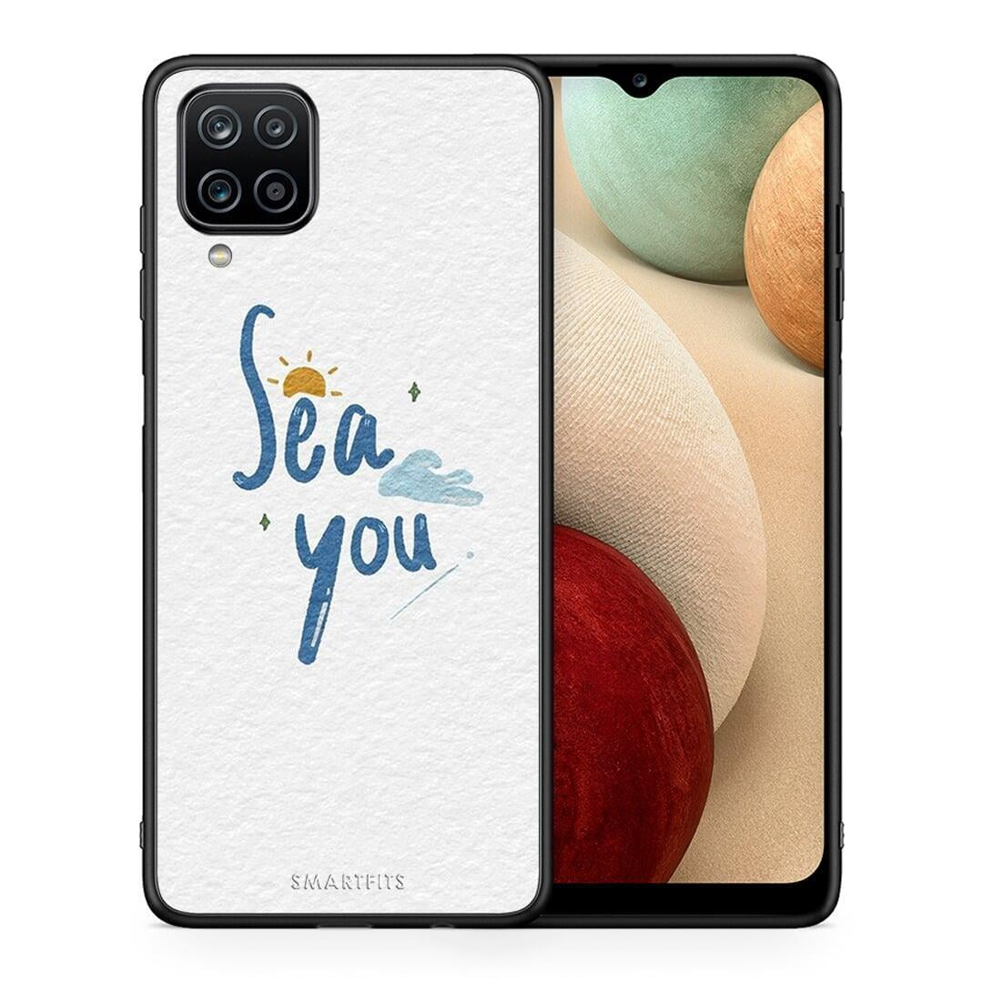 Θήκη Samsung A12 Sea You από τη Smartfits με σχέδιο στο πίσω μέρος και μαύρο περίβλημα | Samsung A12 Sea You case with colorful back and black bezels