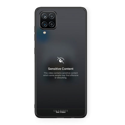 Samsung A12 Sensitive Content θήκη από τη Smartfits με σχέδιο στο πίσω μέρος και μαύρο περίβλημα | Smartphone case with colorful back and black bezels by Smartfits